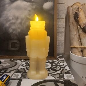 Ivory Luminara Nutcracker LED Flameless Candle- Free shipping